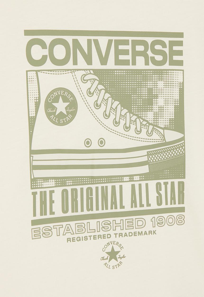 Converse - Cnvb Static Background Snkr Short Sleeve Tee - Egret