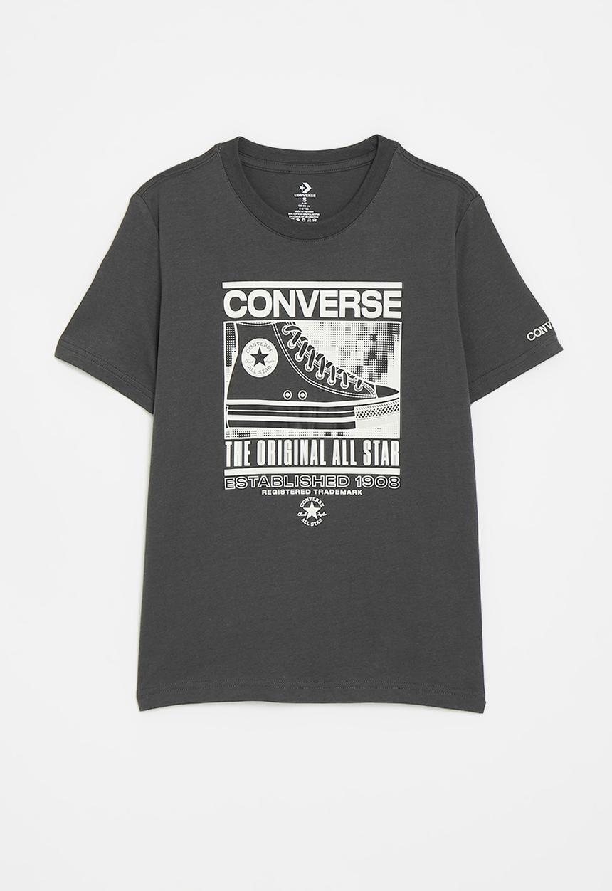 Converse - Cnvb Static Background Snkr Short Sleeve Tee - Dark Matter