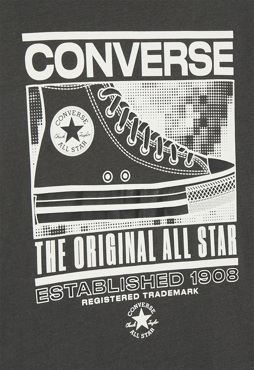 Converse - Cnvb Static Background Snkr Short Sleeve Tee - Dark Matter
