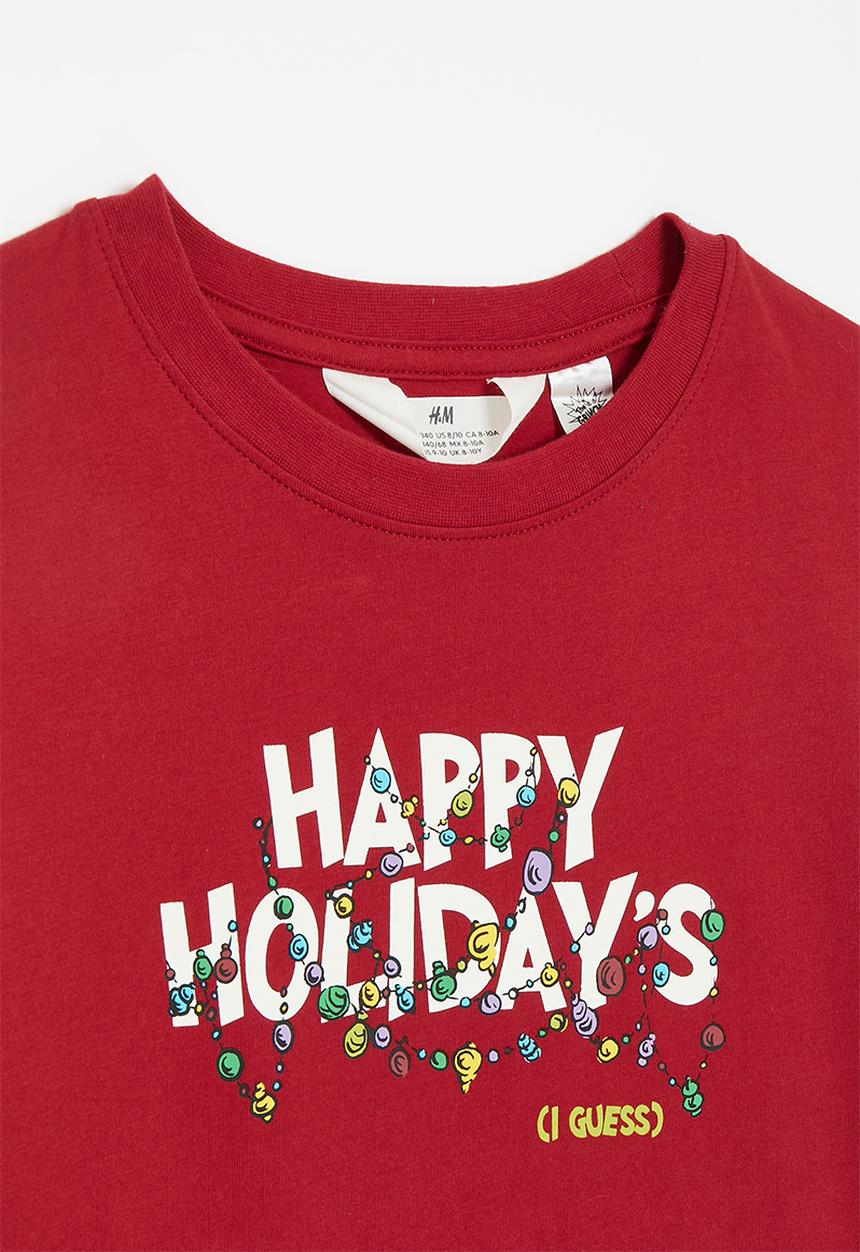 H&M - Printed T-shirt - red