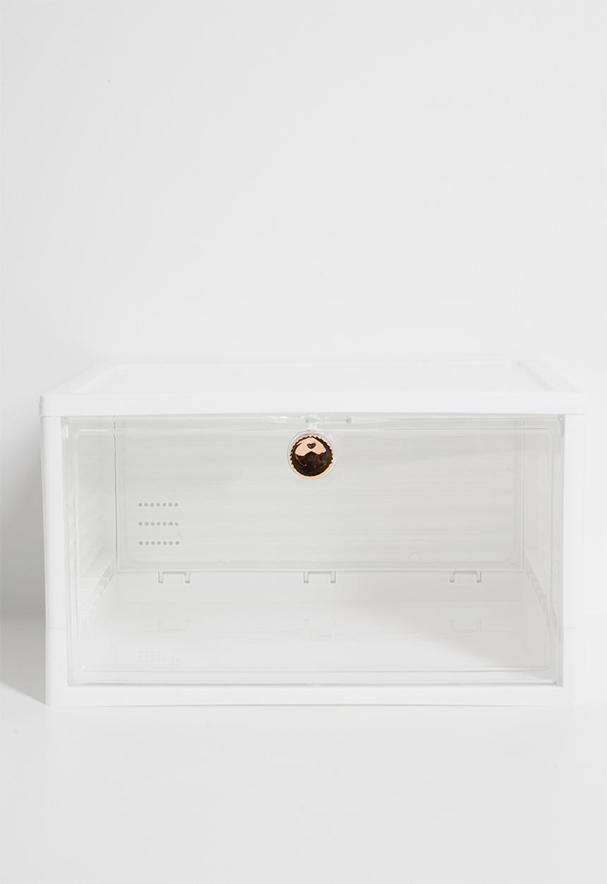 Maisonware - Flatpack Single Luxe Shoe Box - white