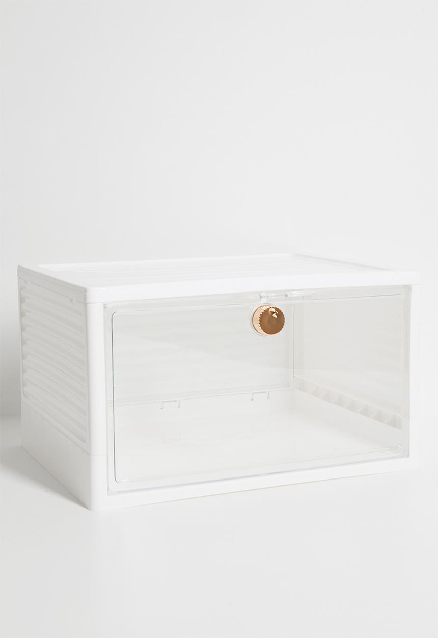Maisonware - Flatpack Single Luxe Shoe Box - white
