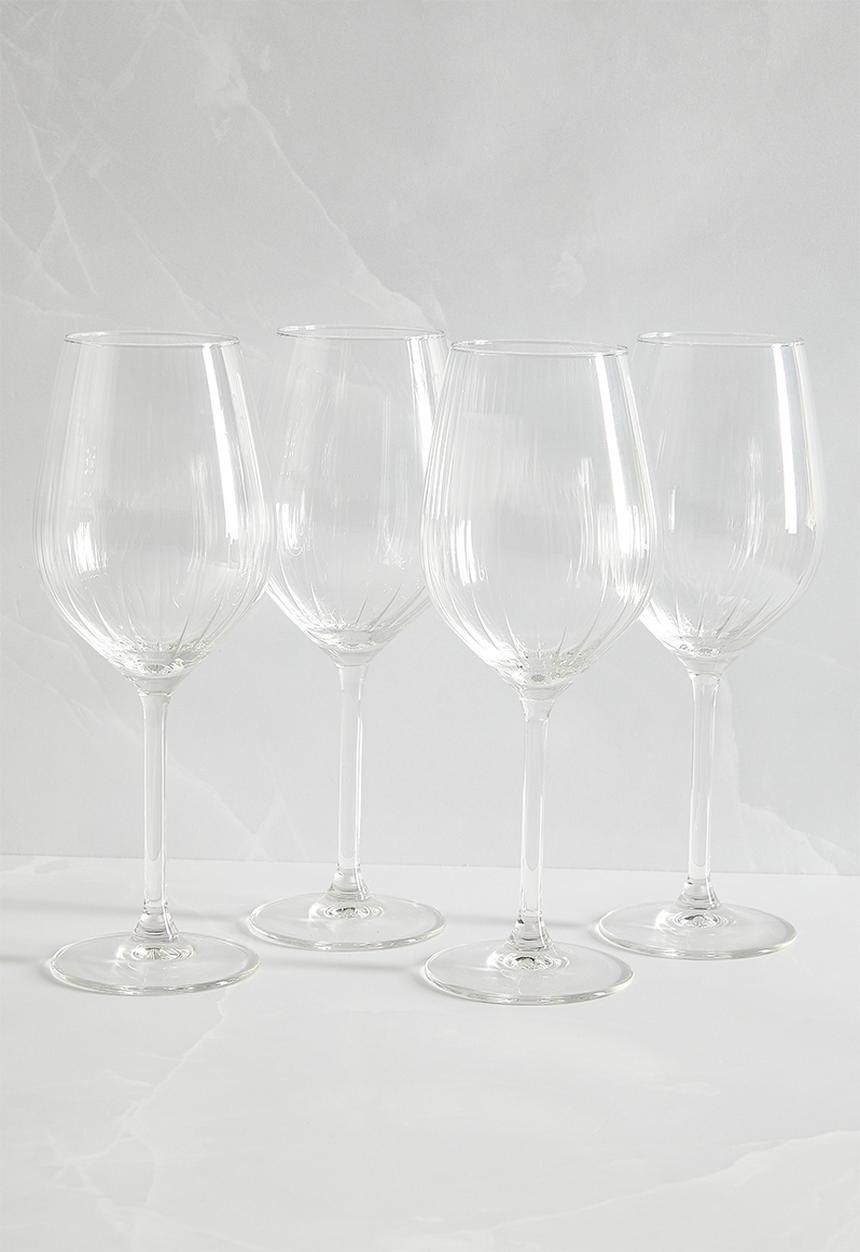 Excellent Houseware - Milo wine glass set of 4 - Clear