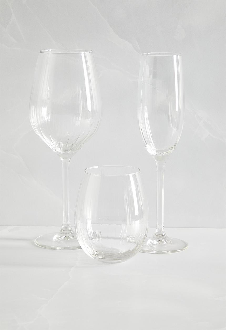 Excellent Houseware - Milo wine glass set of 4 - Clear