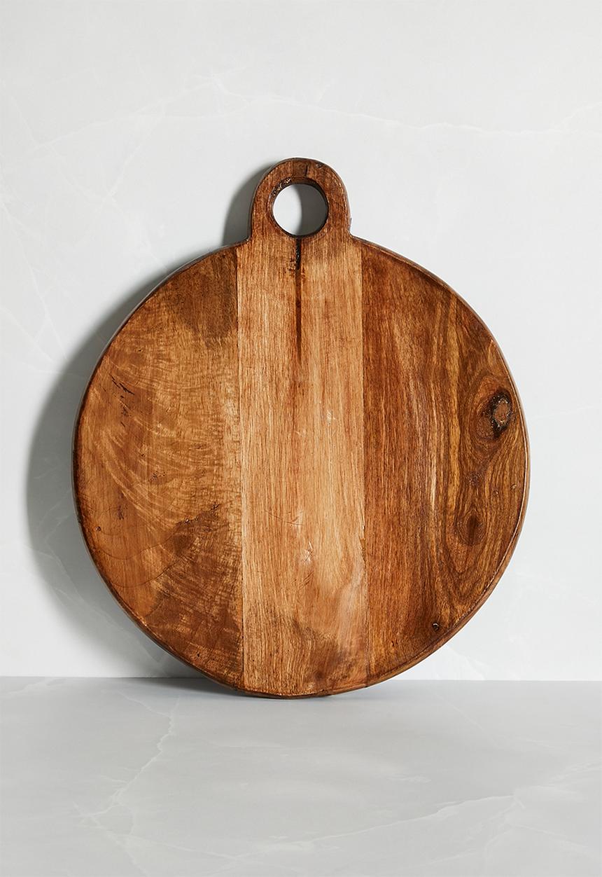 Excellent Houseware - Scoop large wooden serving board - natural