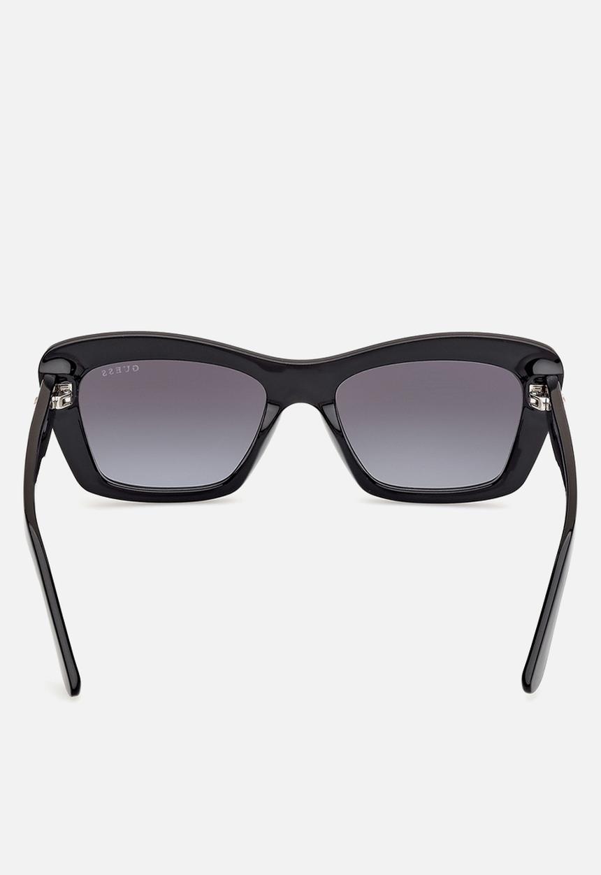 GUESS - Rectangle Shape Sunglasses 52mm - Shiny Black