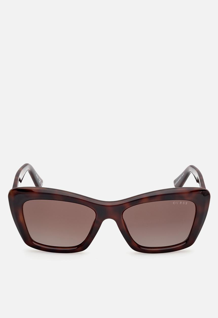GUESS - Rectangle Shape Sunglasses 52mm - Dark Havana