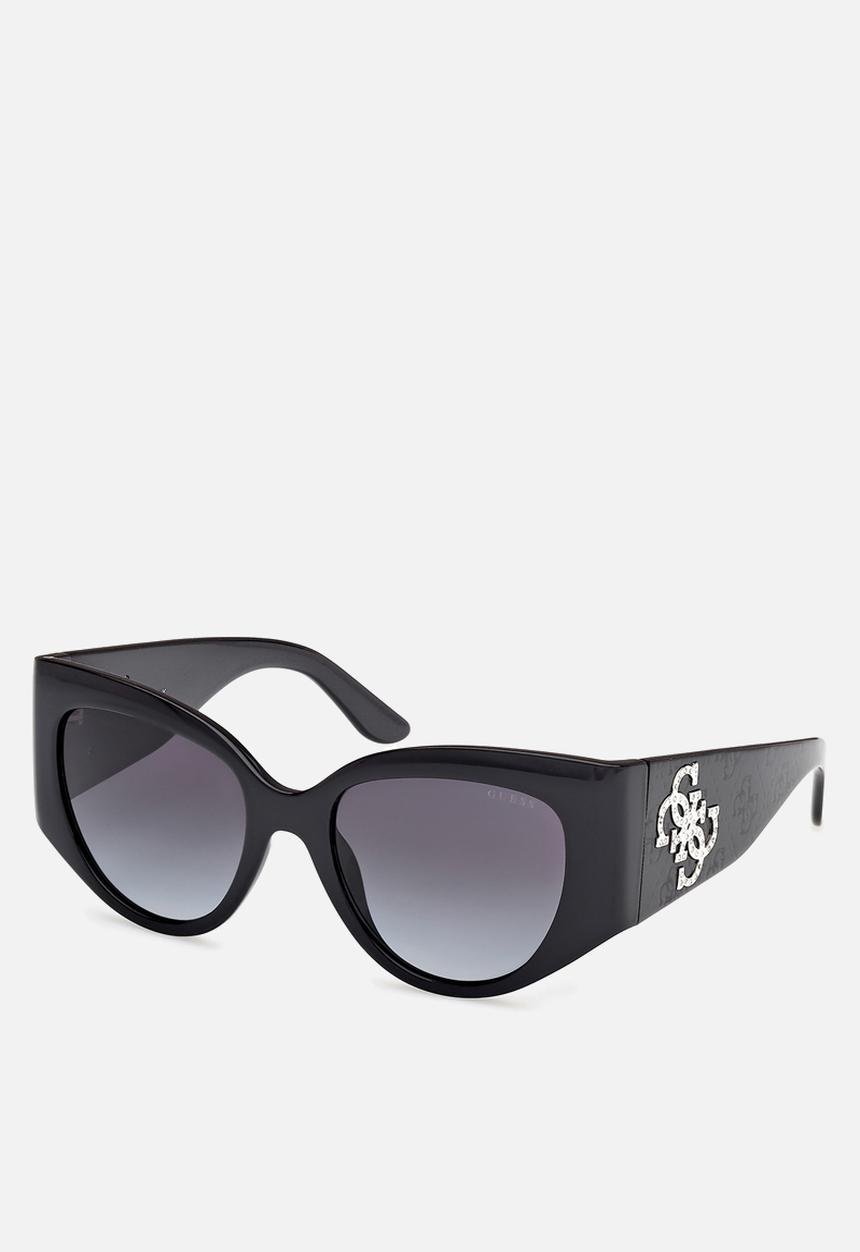 GUESS - Cat Eye Shape Sunglasses 54mm - Shiny Black