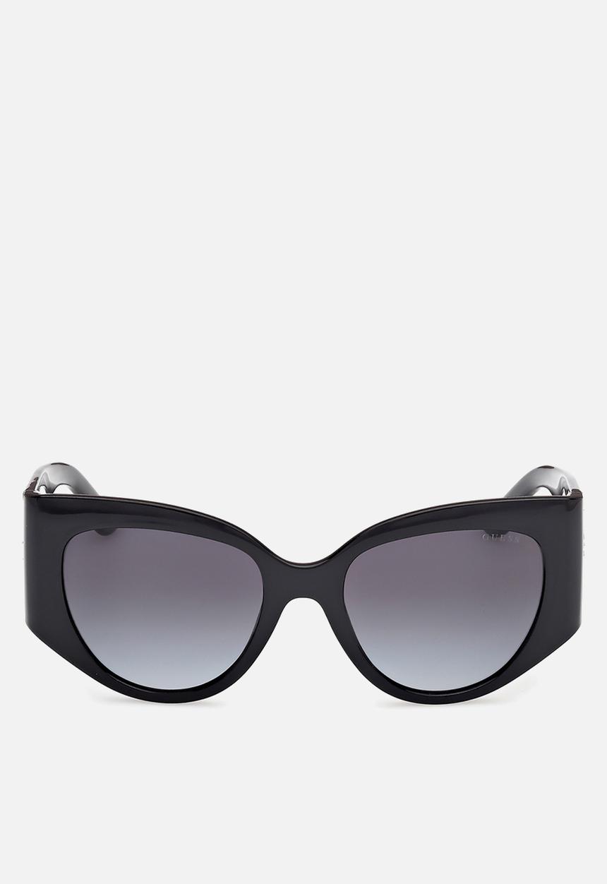 GUESS - Cat Eye Shape Sunglasses 54mm - Shiny Black