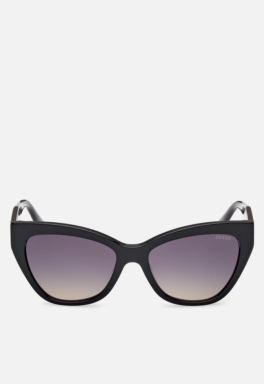 GUESS - Cat Eye Shape Sunglasses 55mm - Shiny Black