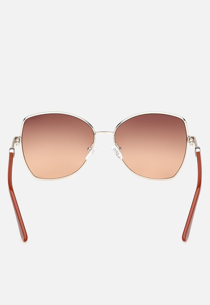 GUESS - Butterfly Shape Sunglasses 59mm - Pale Gold