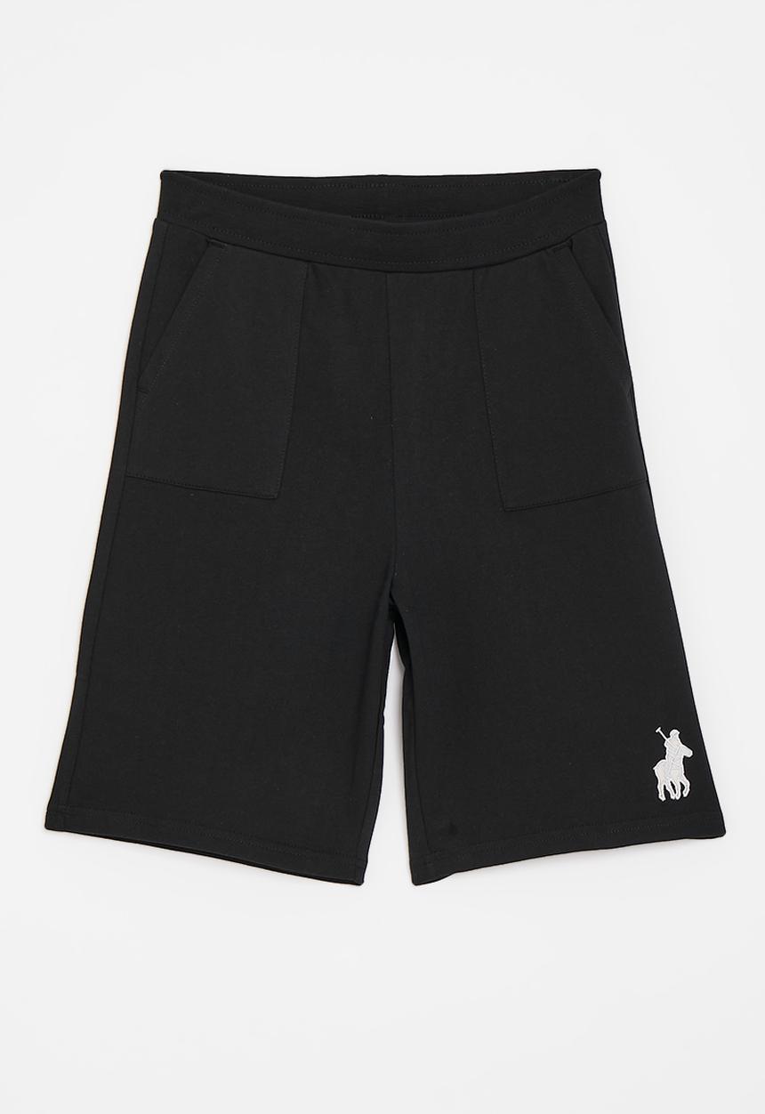 POLO - Boys grant terry fleece short - black