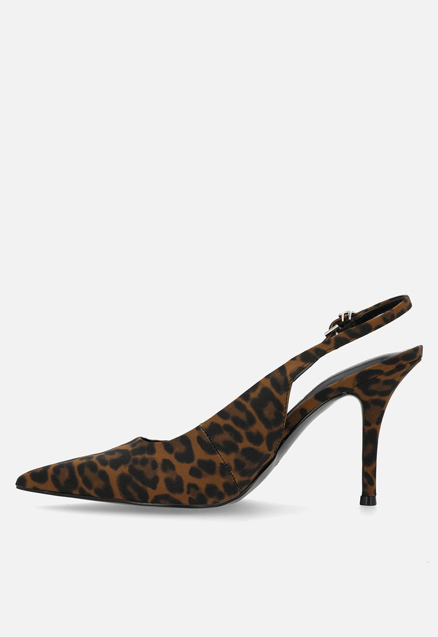 GUESS - Satin lux slingback - brown & black