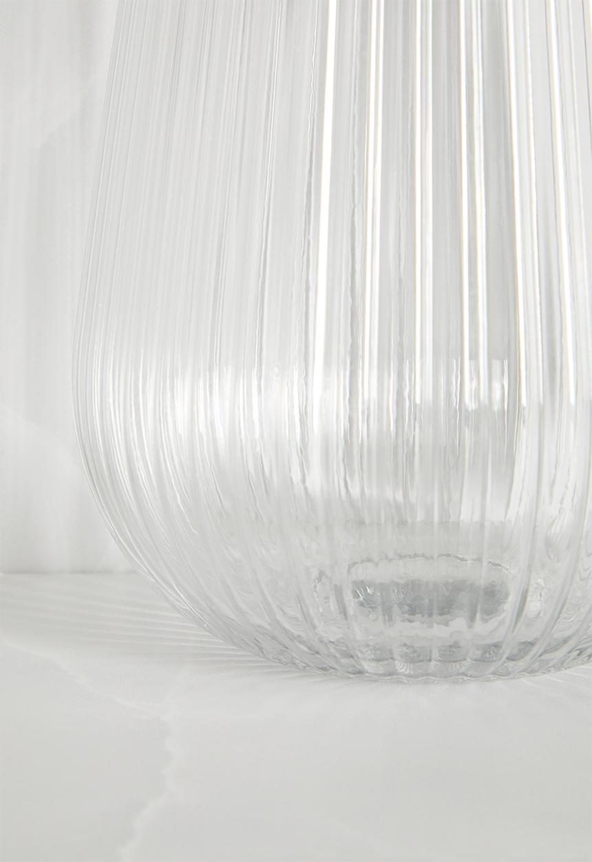 Silk By Design - Tall Ribbed Tulip Glass Vase