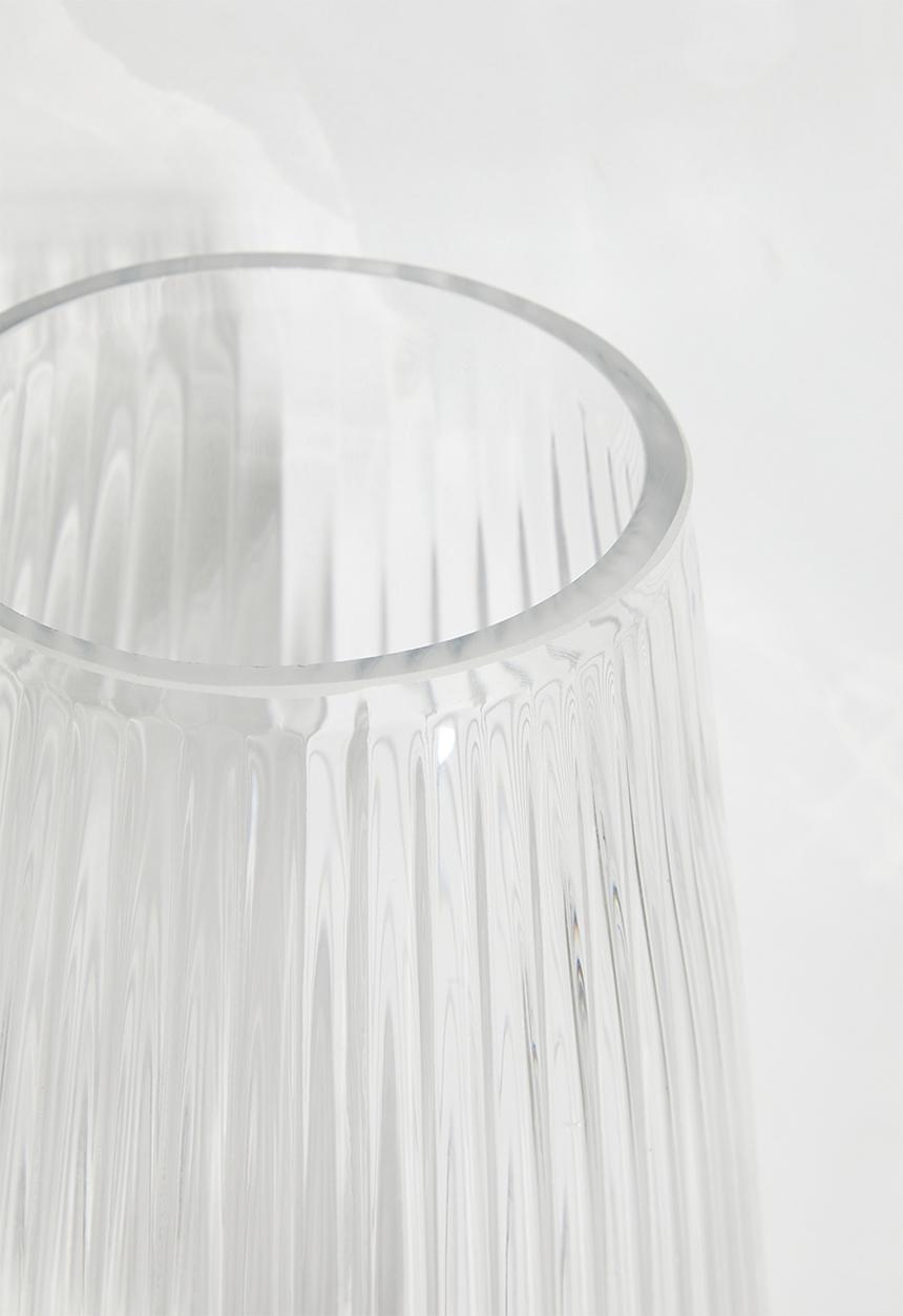 Silk By Design - Tall Ribbed Tulip Glass Vase