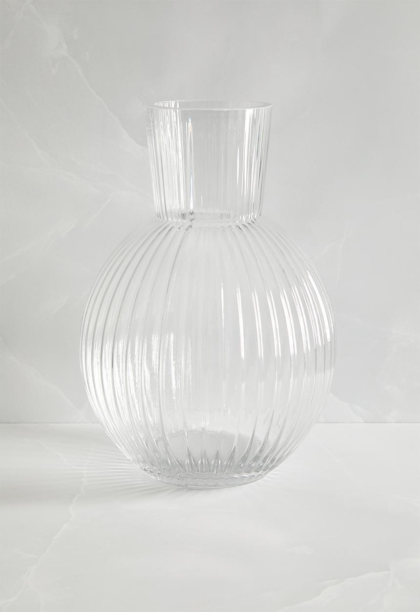 Silk By Design - RIBBED BOUQUET GLASS VASE