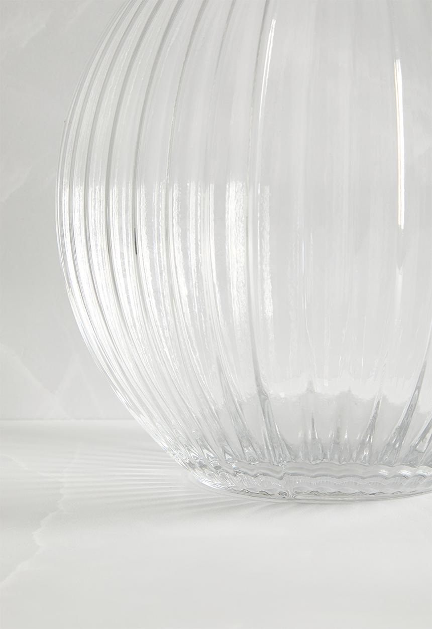 Silk By Design - RIBBED BOUQUET GLASS VASE