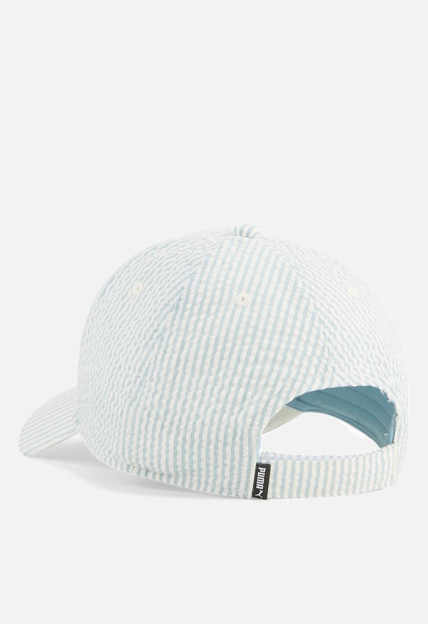 PUMA - Ess no. 1 logo patch seersucker bb cap - seafoam-stripe