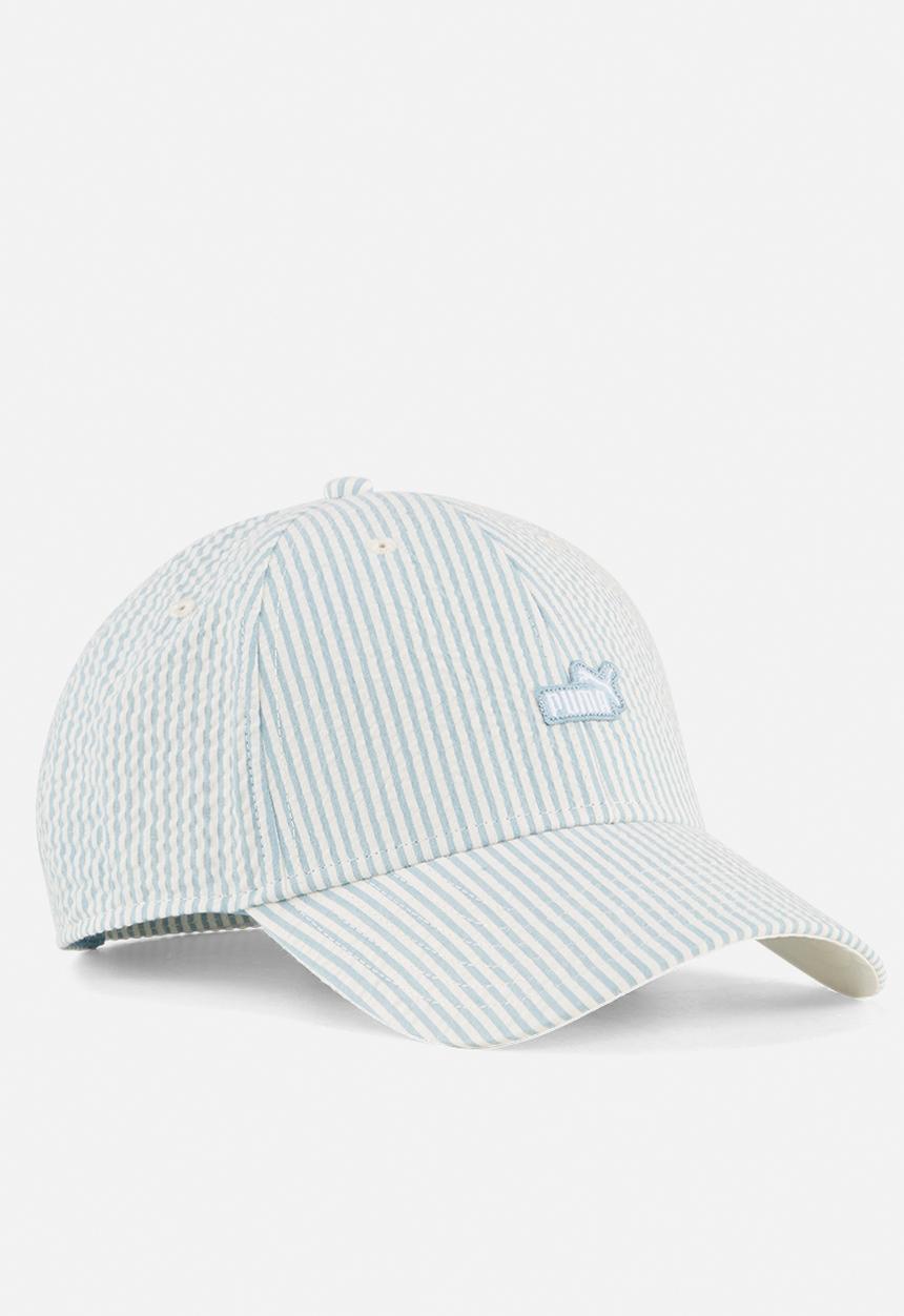 PUMA - Ess no. 1 logo patch seersucker bb cap - seafoam-stripe