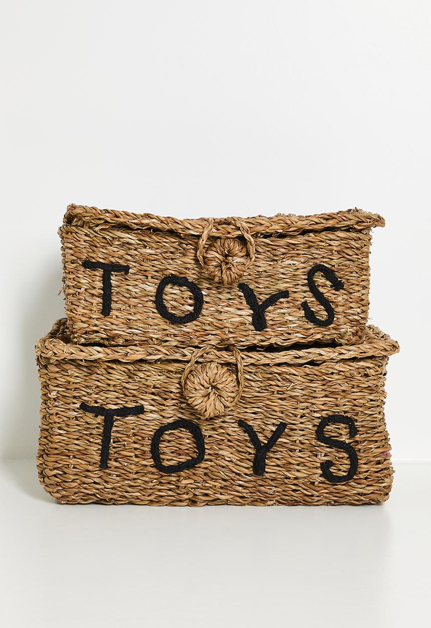 H&S - Toys storage basket set of 2 - Natural