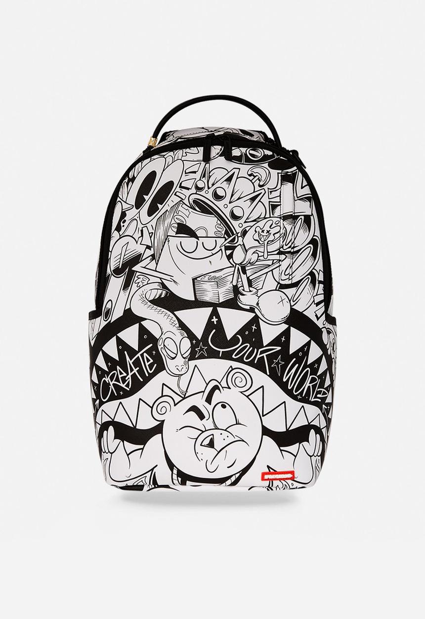 Sprayground - Heavy Sharkmouth Doodle Dlxsv Backpack - White