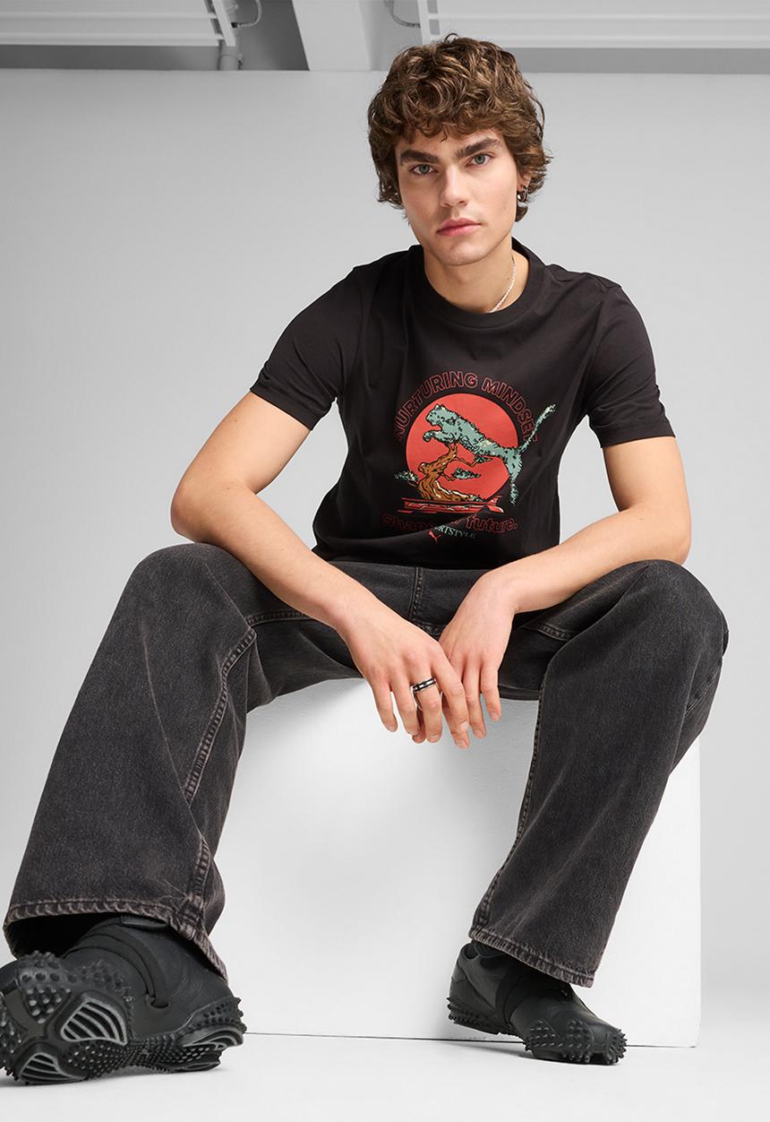 PUMA - Graphic Puma Bonsai Tee M - puma black