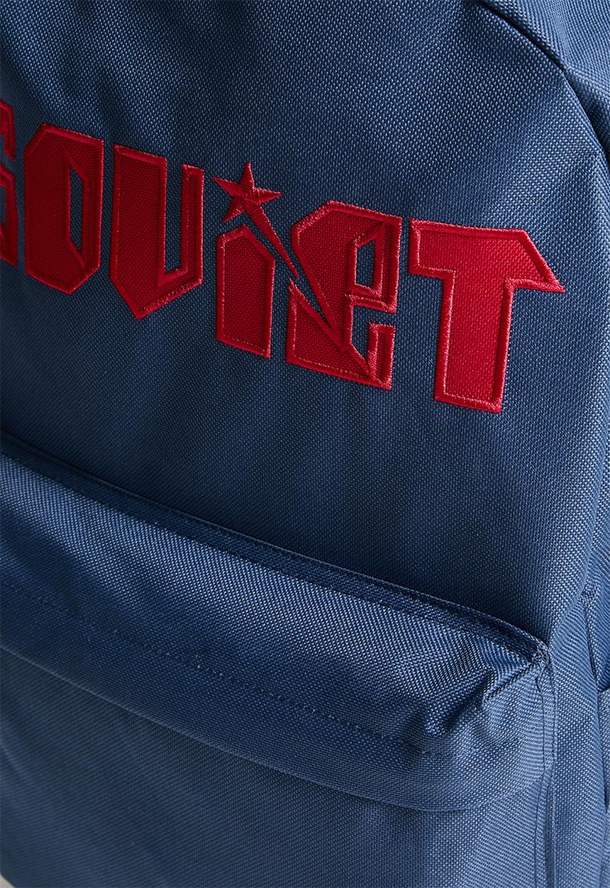 SOVIET - Techno Nylon Backpack - Navy & red