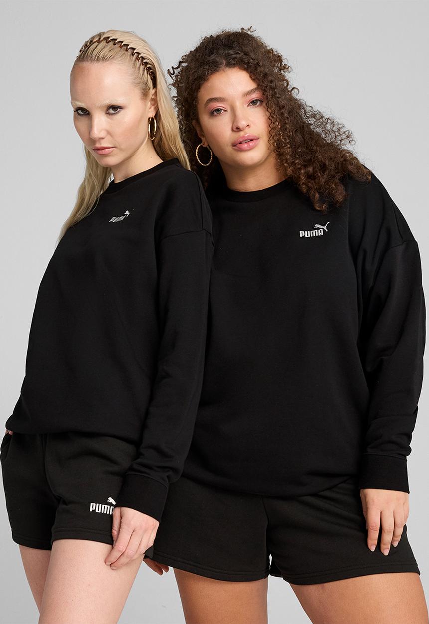 PUMA - Ess Small No. 1 Logo Relaxed Crew Fl W P - Puma Black