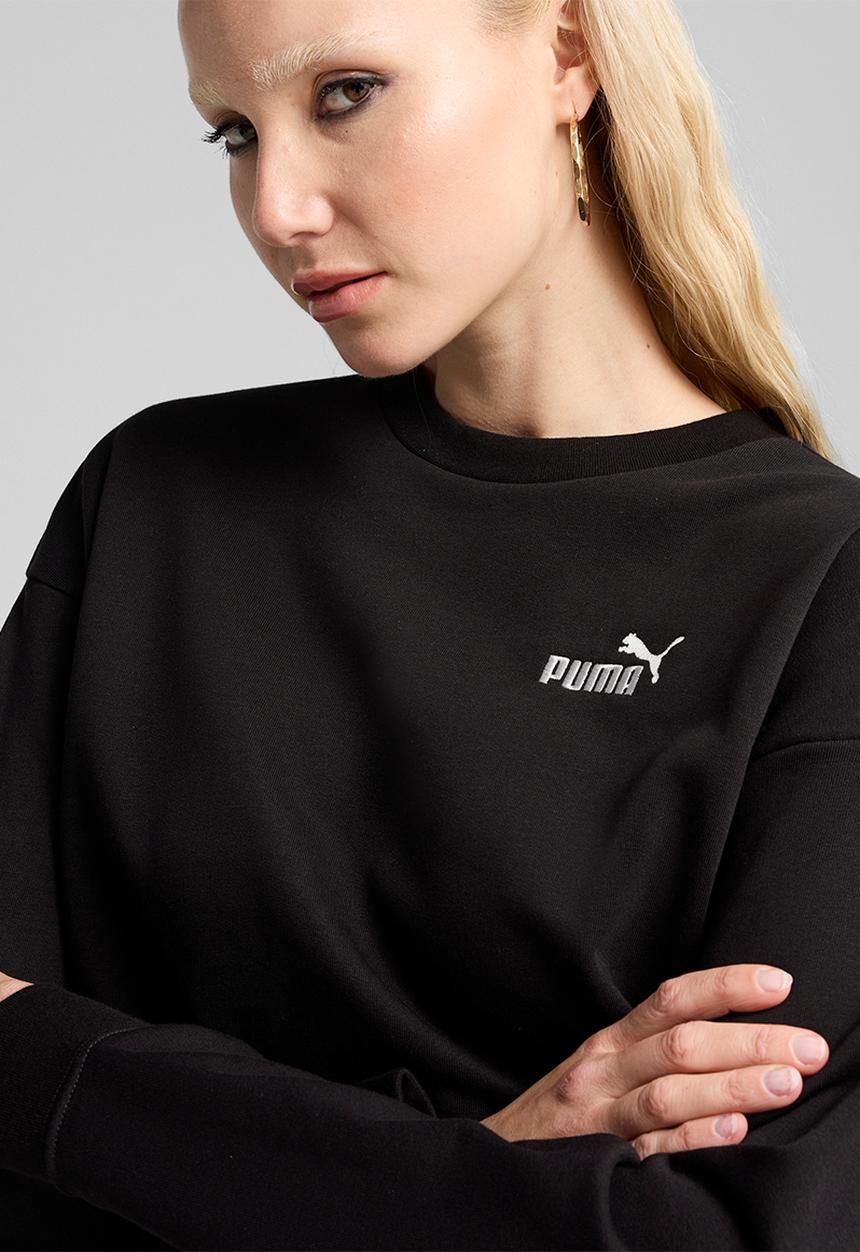 PUMA - Ess Small No. 1 Logo Relaxed Crew Fl W P - Puma Black