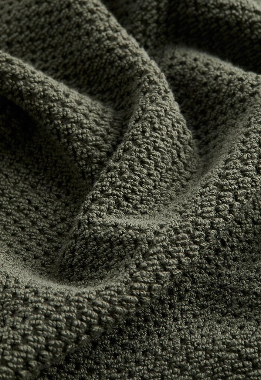 H&M - Cotton terry bath towel - dark green 