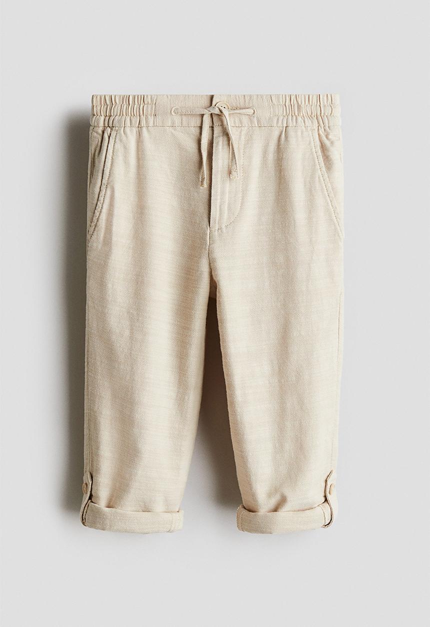 H&M - Cotton roll-up chinos - beige