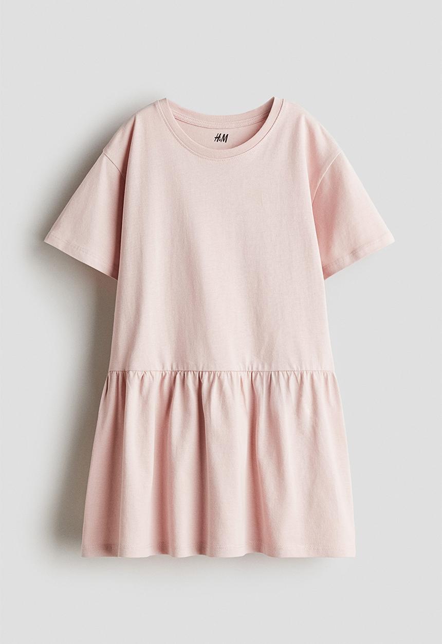 H&M - Cotton jersey dress - light pink