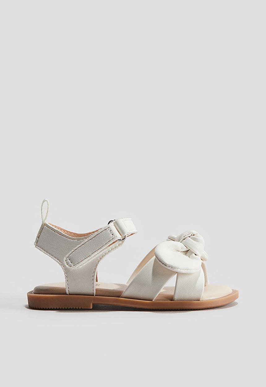 H&M - Appliquéd sandals - white