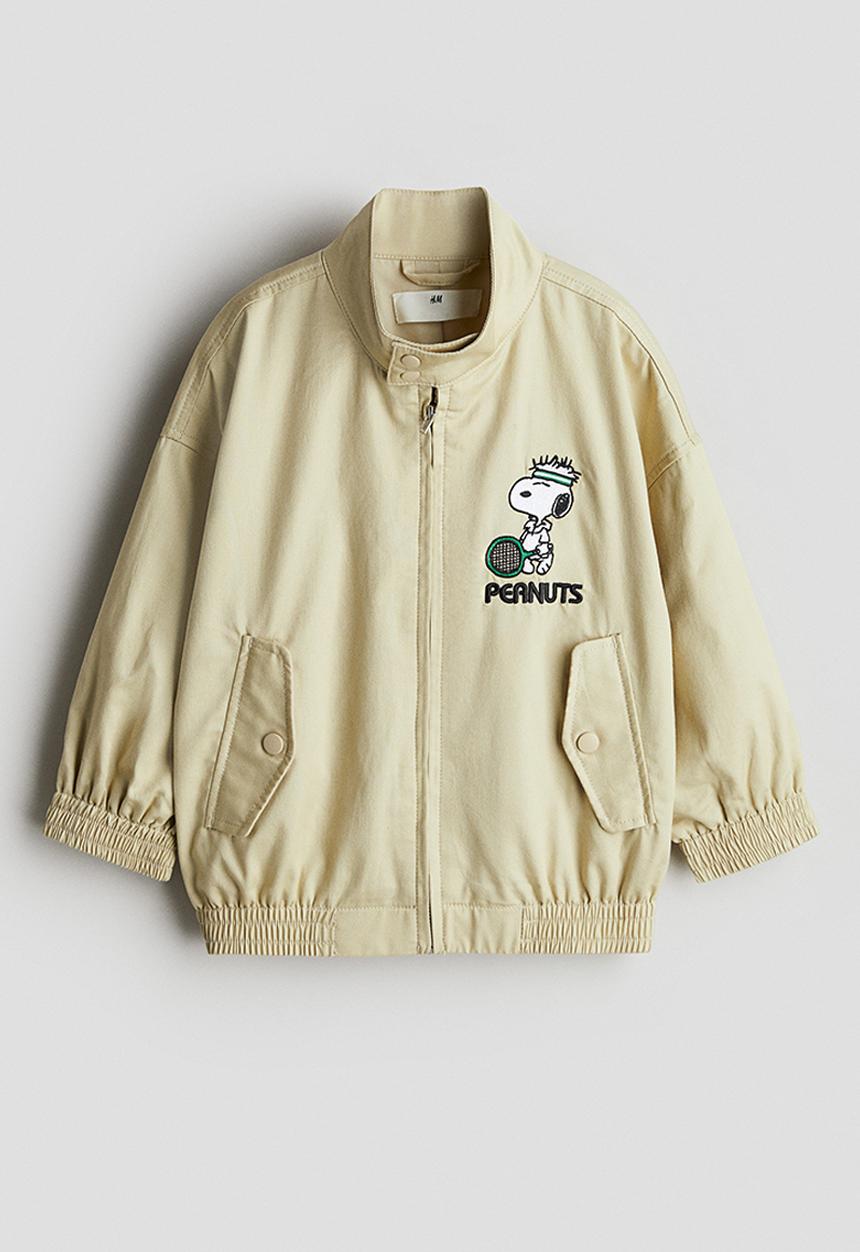 H&M - Oversized twill jacket - beige snoopy