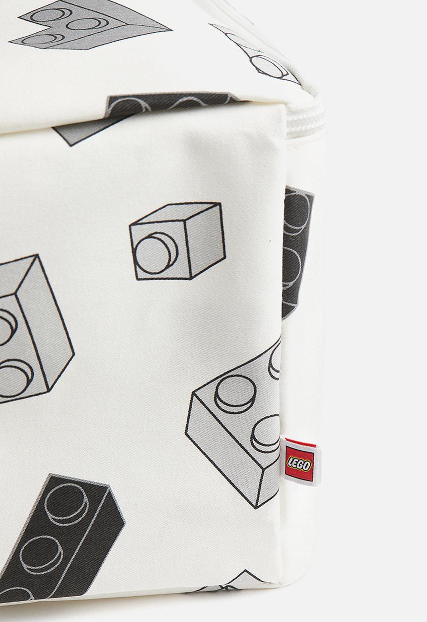 H&M - Canvas toy storage basket - white/lego