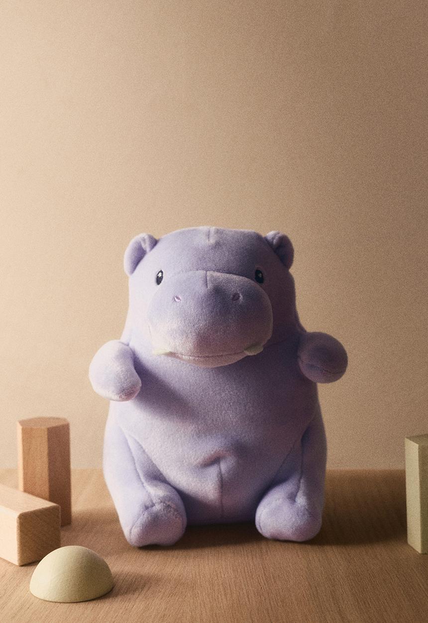 H&M - Extra-soft soft toy - purple/hippo 