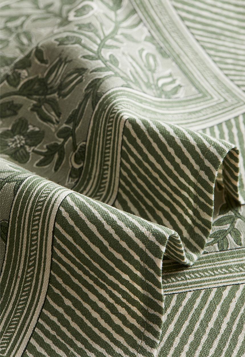 H&M - 4-Pack patterned napkins - sage green