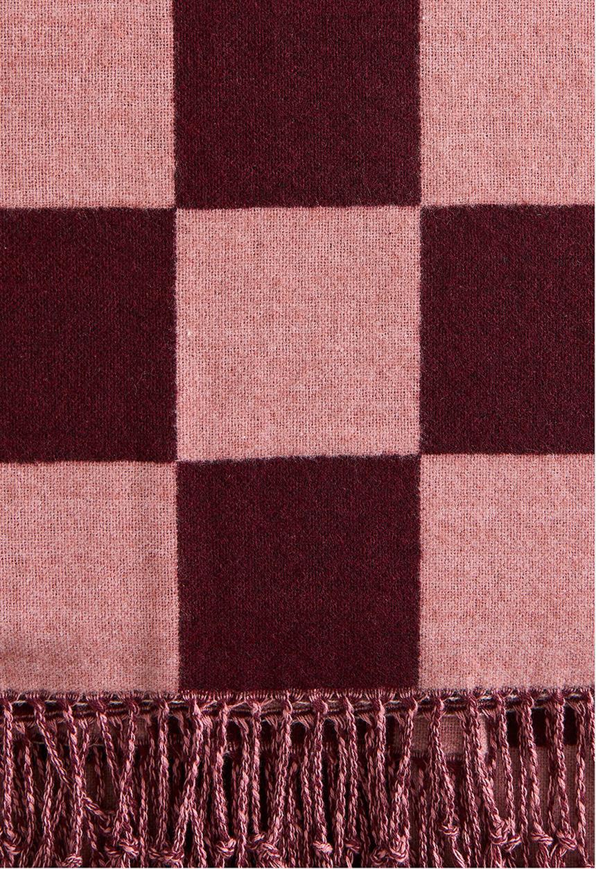 H&M - Checked cotton-blend blanket - pink/checked