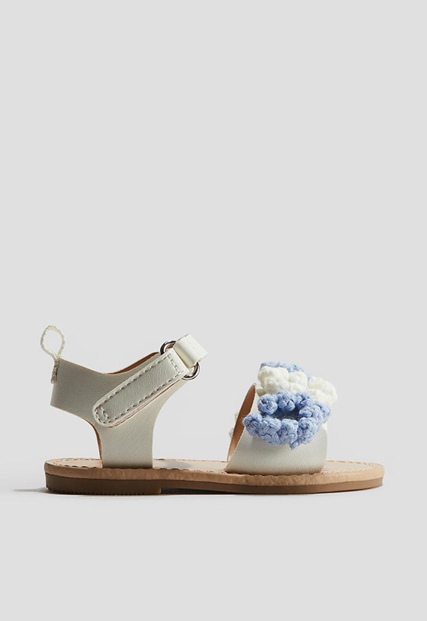 H&M - Sandals - white/light blue