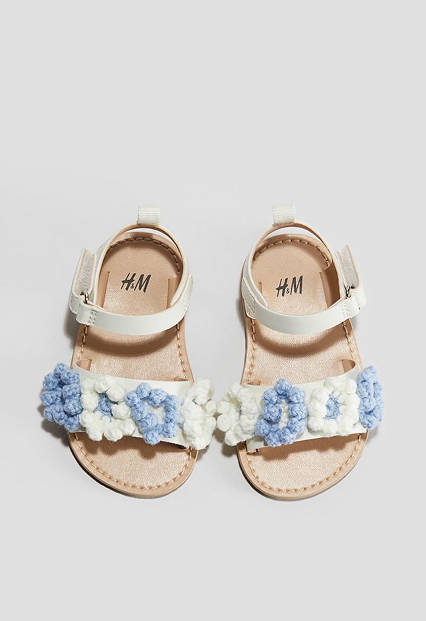 H&M - Sandals - white/light blue