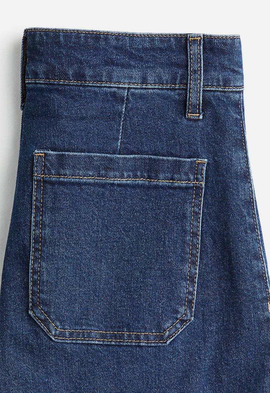 H&M - Wide high jeans - dark denim blue 