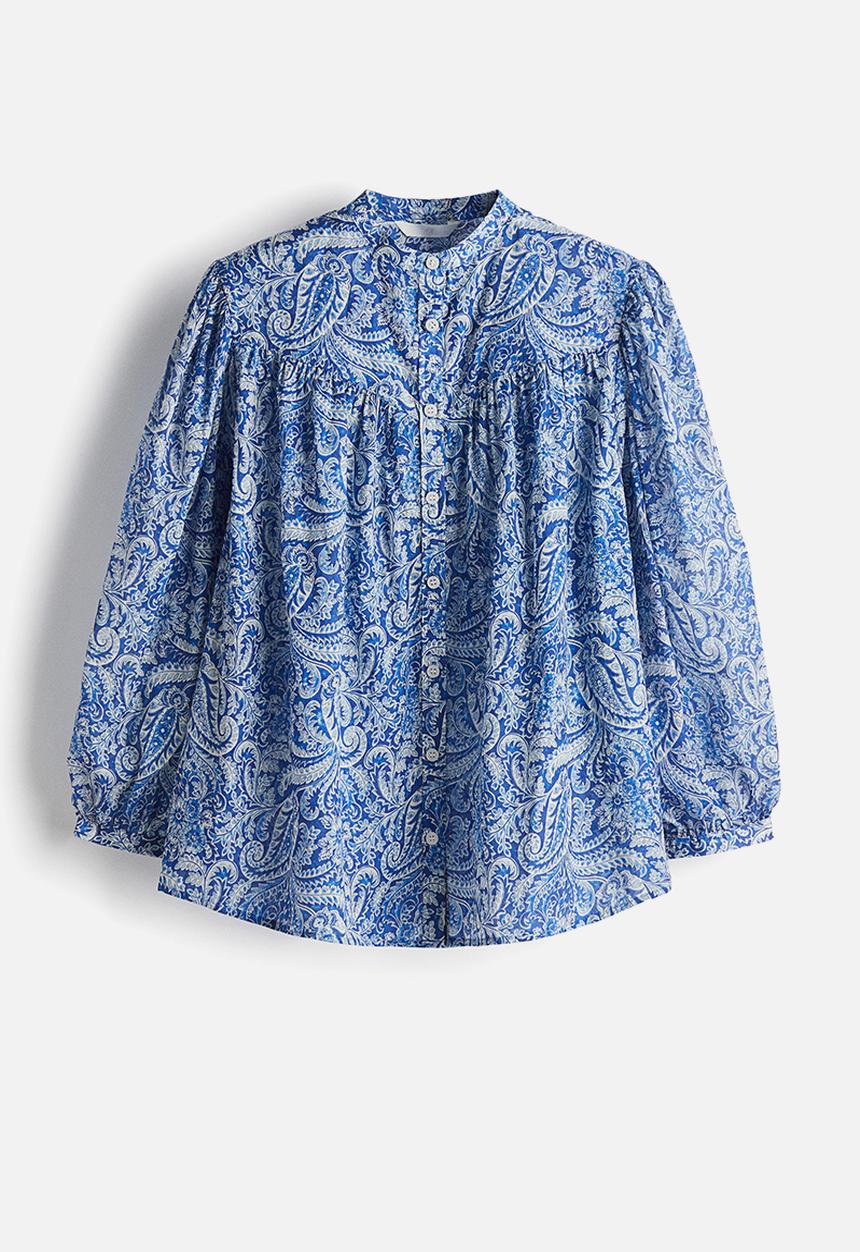 H&M - Cotton blouse - blue/paisley pattern