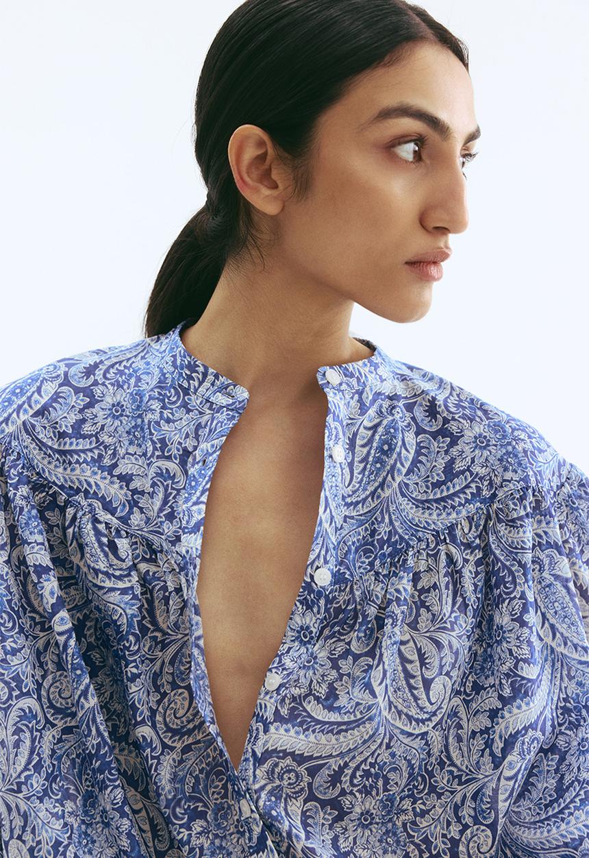 H&M - Cotton blouse - blue/paisley pattern