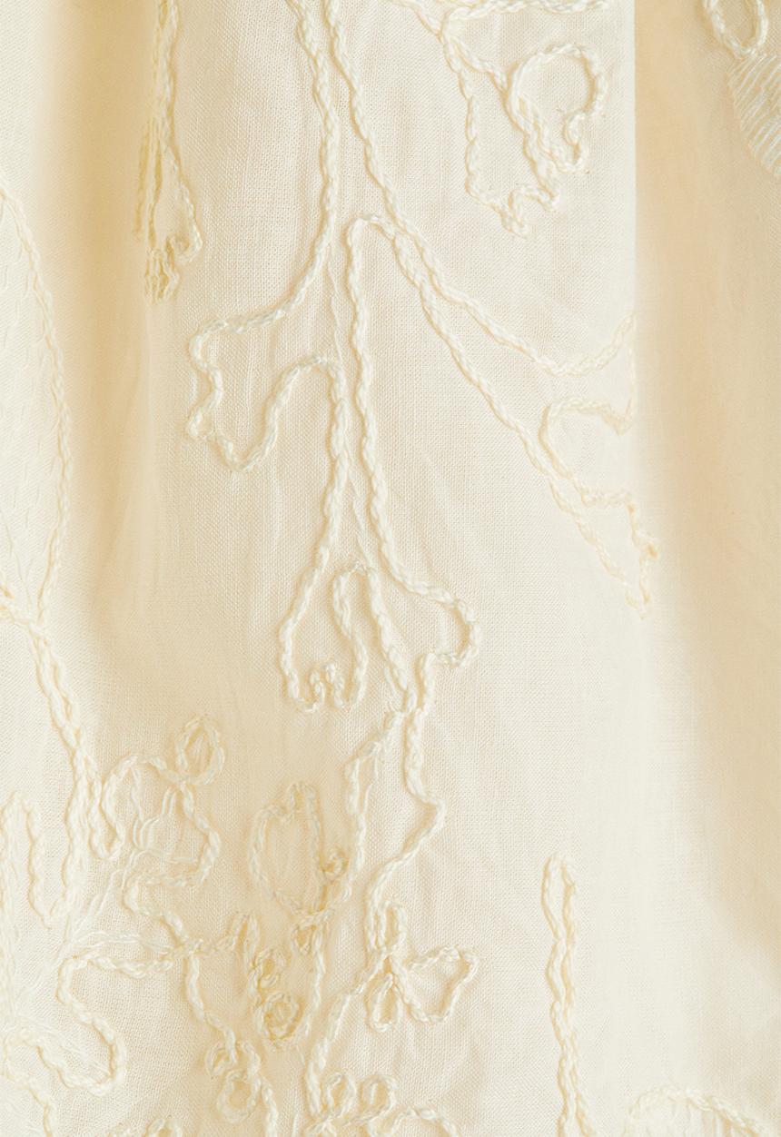 H&M - Embroidered strappy top - cream