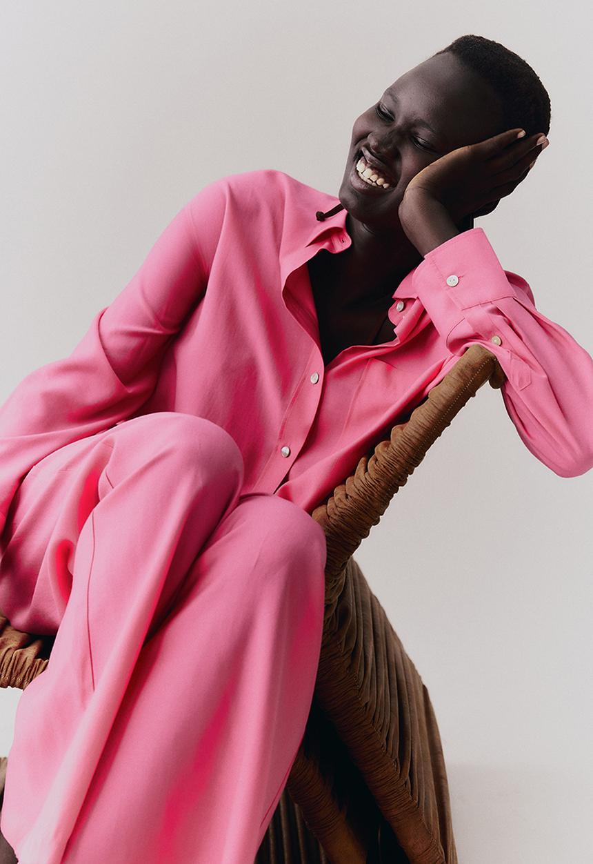 H&M - Loose-fit drawstring trousers - bright pink