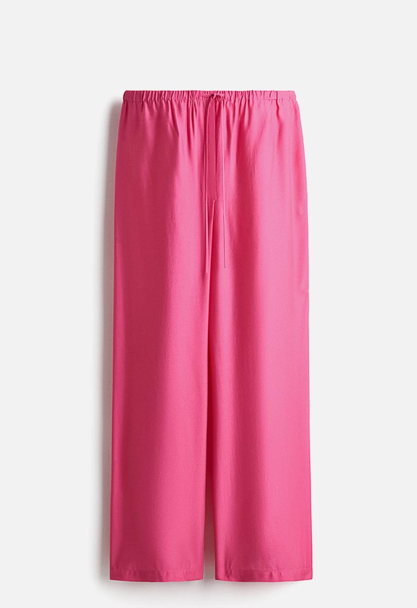 H&M - Loose-fit drawstring trousers - bright pink