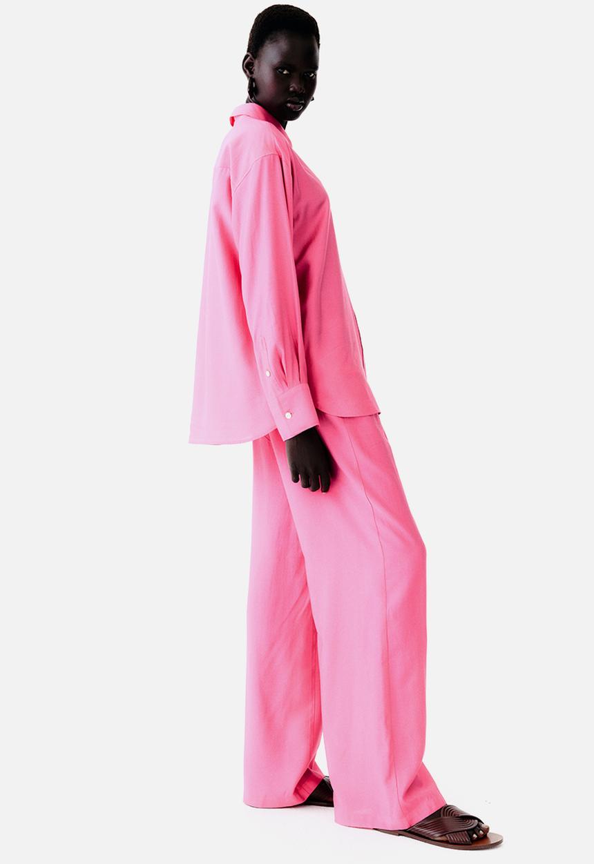 H&M - Loose-fit drawstring trousers - bright pink
