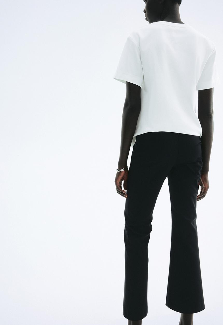 H&M - Flared crease-front trousers - black