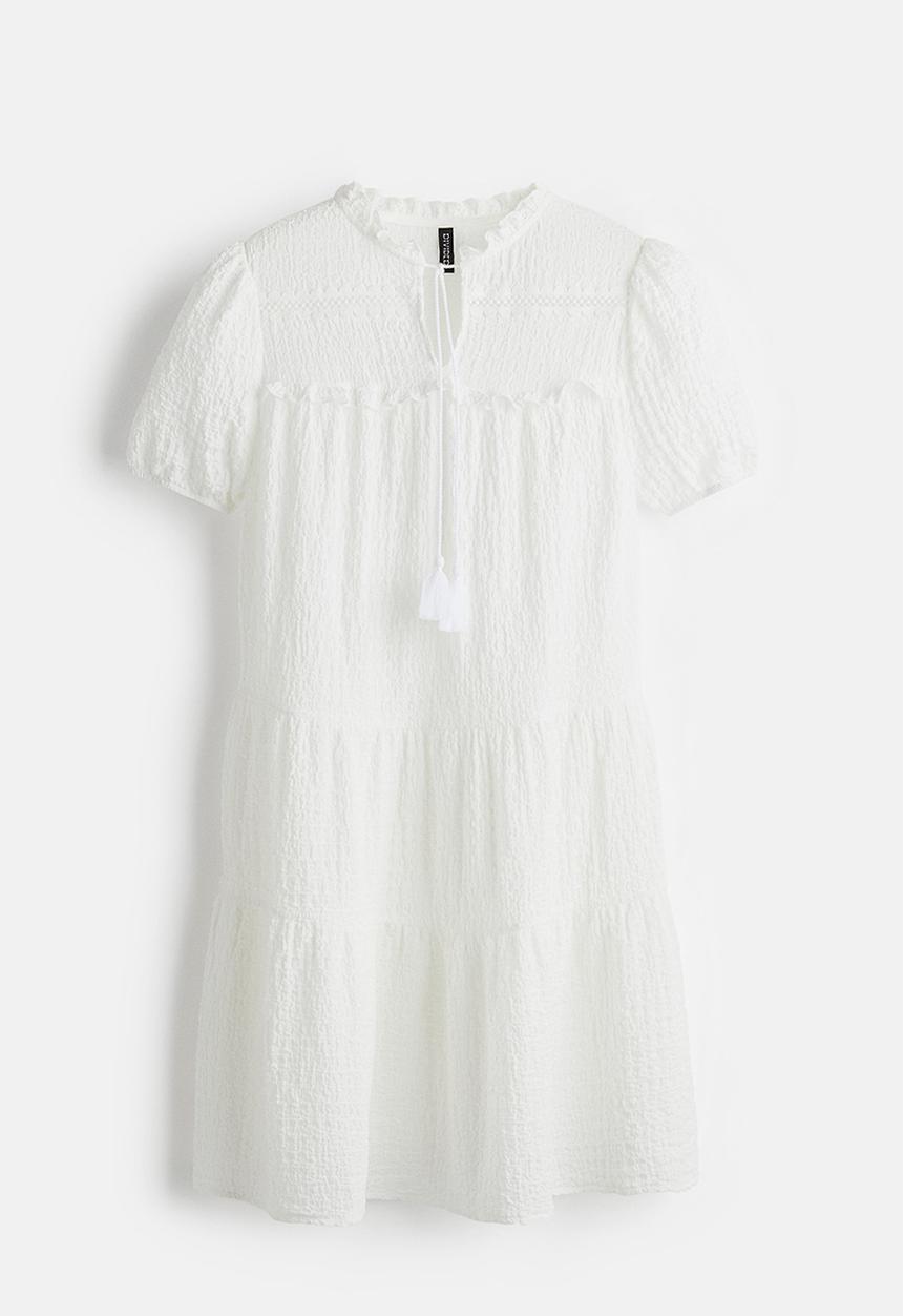H&M - Crinkled jersey dress - white