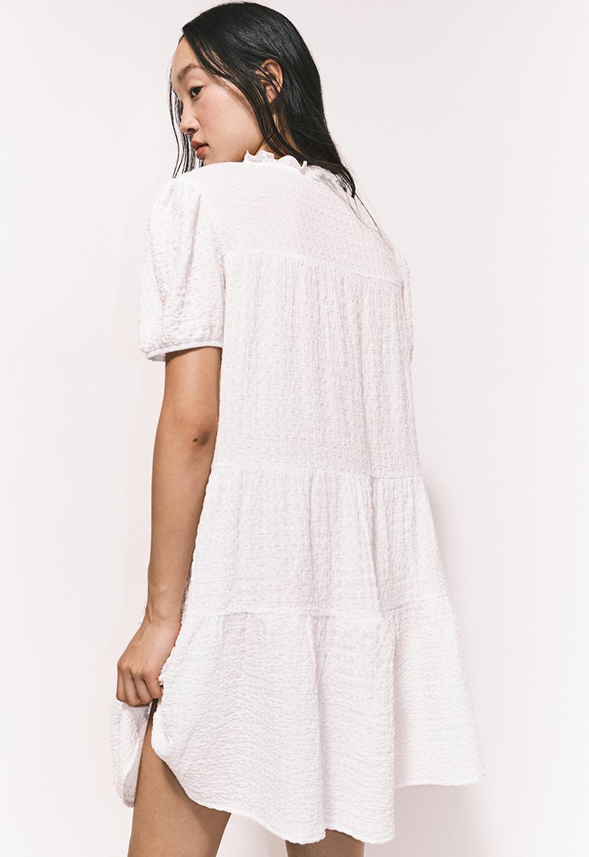 H&M - Crinkled jersey dress - white